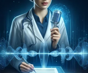 Médecin en train de préparer ses documents pour transcription médicale chez Dactylomed