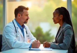 Enregistrement audio et transcription d'un entretien d'embauche en santé 