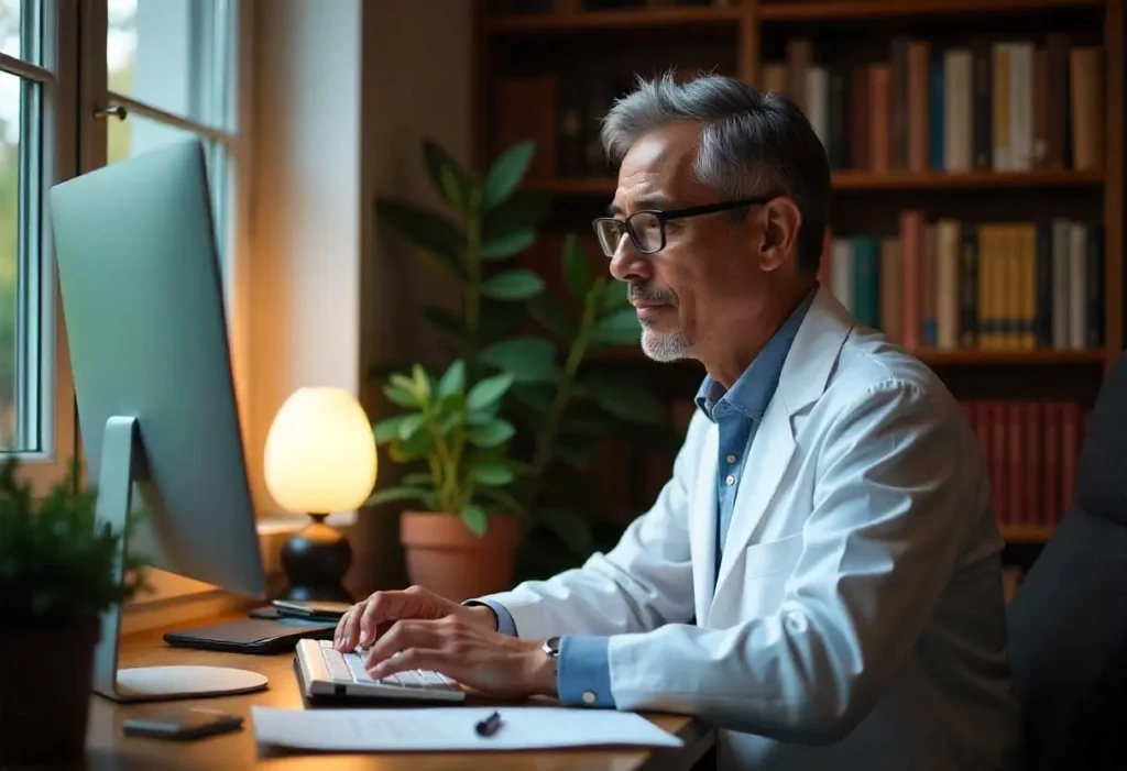 Un professionnel de santé indépendant en travaillant selon une organisation spécifique